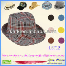 LSF12, 2014 Hot Sale Fashion Cheap cowboy vintage fedora hat